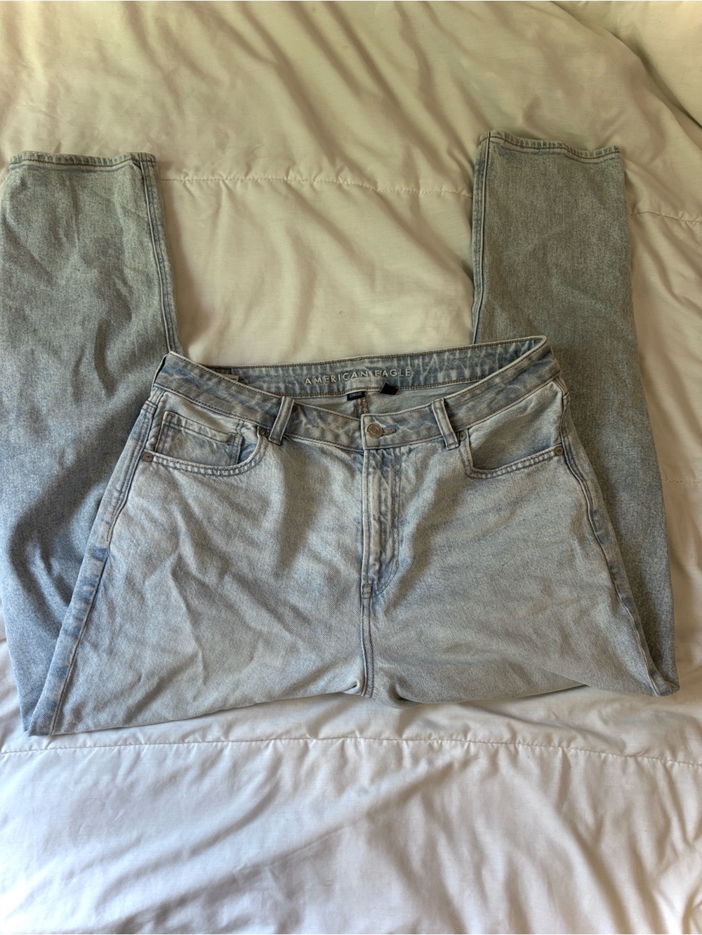 American Eagle Pale Blue High-Rise Jeans